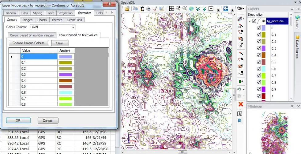SpatialXL mining software screenshot