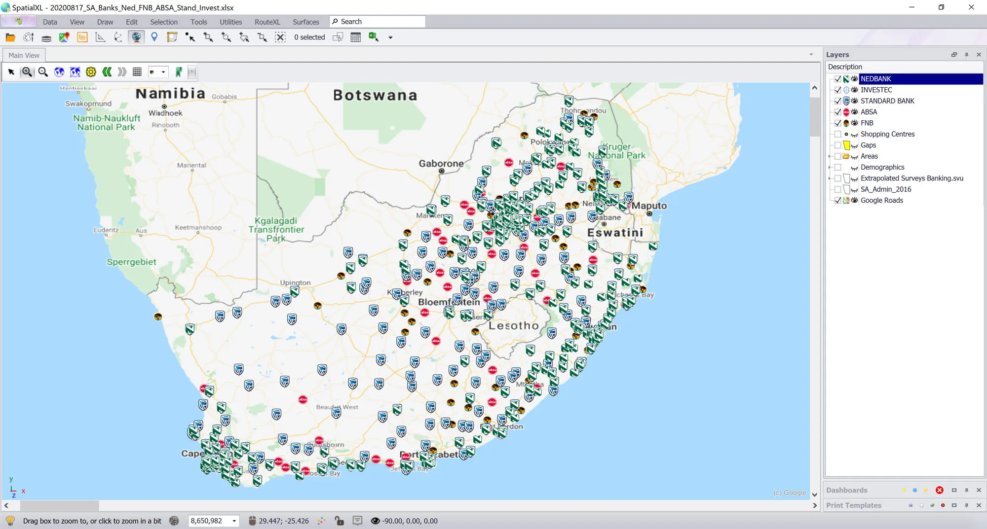 Customer mapping interface