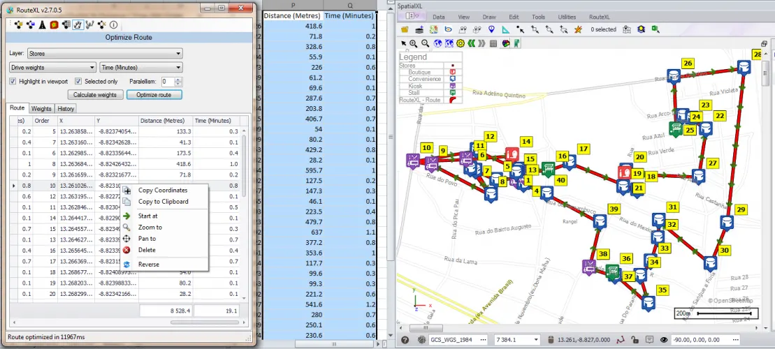 RouteXL route and territory planning interface