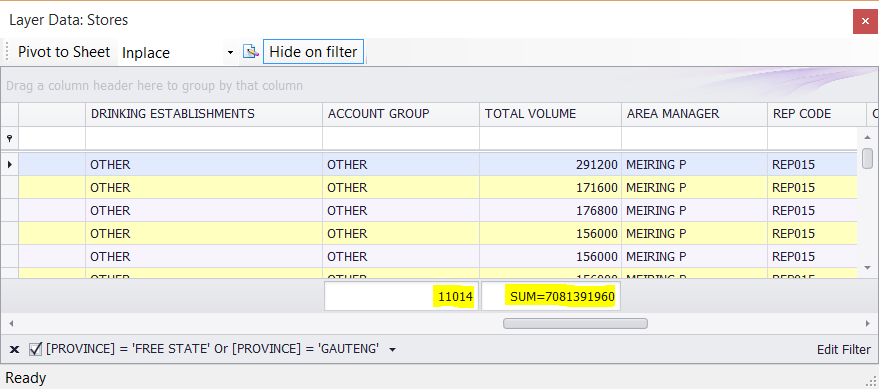 Filtering layer data grid - 2